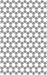 Seamless vector leather black and white soccer ball pattern design. Ideal background for soccer ball or football website. Hexagonal cell texture. Honey hexagon cells.