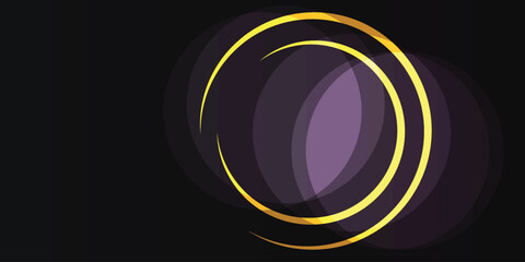 Abstract illustration neon background. Glowing spiral cover. Black elegant. . Sparks particle.Shining circle frame with light effect.Isolated on transparent background.