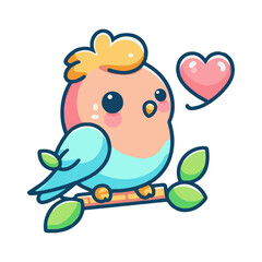 
lovebird illustration design