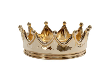 Golden Crown in All Its Glory: A meticulously detailed golden crown, radiating regal charm and symbolic of power, royalty, and the splendor of a king's legacy.