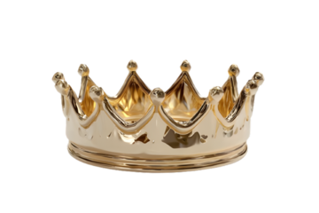Golden Crown in All Its Glory: A meticulously detailed golden crown, radiating regal charm and symbolic of power, royalty, and the splendor of a king's legacy.
