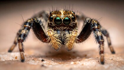 Fototapeta premium Close-up of a jumping spider (1)
