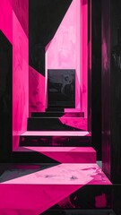 Abstract, vibrant interior