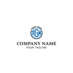 A blue and black company logo with initials, text, and a circular design on white background.