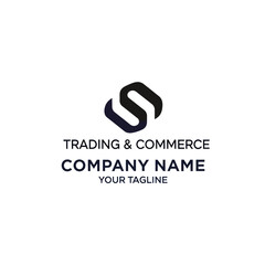 Modern logo design for a trading and commerce company.
