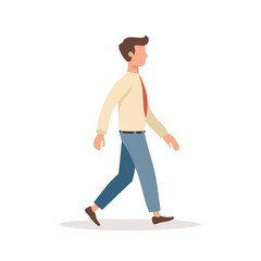 Modern office worker walking purposefully showcasing daily routine and professional lifestyle