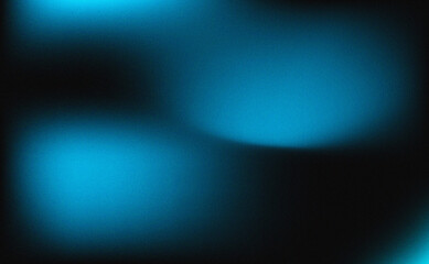 Blue abstract glowing background with grain blurred smooth texture and futuristic light gradient