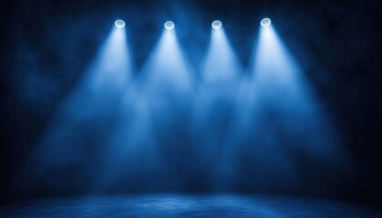 Naklejka premium Spotlight Effect: Illuminate Your Stage And Presentation With Powerful Spotlights For An Attention-Grabbing Performance. Perfect For Any Event Or Production.