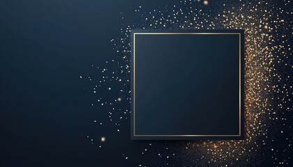 Luxury Wedding Invitation Card With Firework, Glitter Spot, And Water On Dark Blue Background - Perfect For Gala Events And Vip Occasions