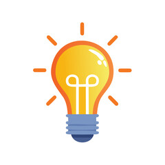 Bright Glowing Lightbulb Vector Illustration Symbolizing New Ideas Creativity Innovation And Solutions