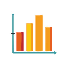 Colorful Bar Chart Graphic for Data Analysis and Business Reports