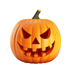 halloween pumpkin with face jack o lantern isolated on white or transparent png