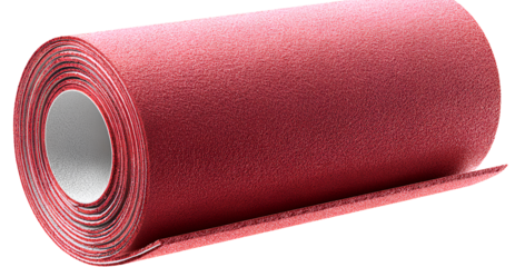 transparent background red roll of carpet underlay