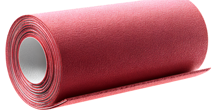 transparent background red roll of carpet underlay