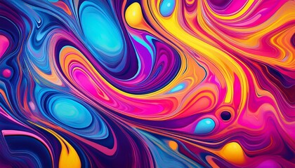 bright acid colors liquid marbled texture abstract neon background