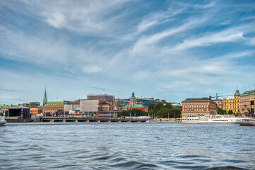 Obraz premium Stockholm, the capital of Sweden, encompasses 14 islands and more than 50 bridges in a vast archipelago in the Baltic Sea.