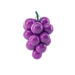 Fresh red and green grapes, a natural and healthy fruit, are shown isolated on a white background.