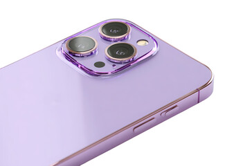 Sophisticated Smartphone Design: A close-up showcases the sleek design of a contemporary smartphone, highlighting its camera and casing.