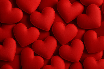 red hearts background. Red hearts close-up background. couple love concept.