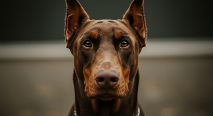 Doberman pinscher portrait