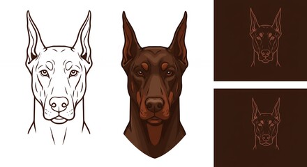 Dog portrait variations