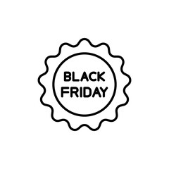 Black Friday Icon – Black Friday Sale, Black Friday Discount, Black Friday Tag, Black Friday Badge, Black Friday Vector Design icon