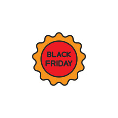 Black Friday Icon – Black Friday Sale, Black Friday Discount, Black Friday Tag, Black Friday Badge, Black Friday Vector Design icon