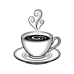 Elegant black and white abstract line art design