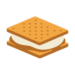 Simple 2d illustration of a stylized s