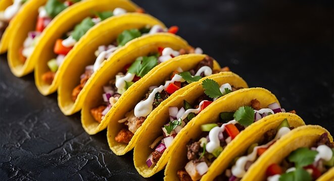 Deliciously Appetising Vegetarian Tacos.