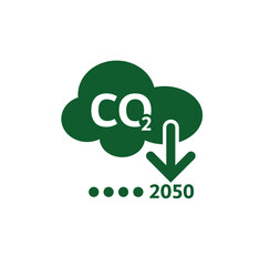 carbon neutral text information sign	