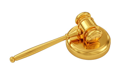Golden Gavel and Sounding Block Symbolizing Justice and Legal Authority.