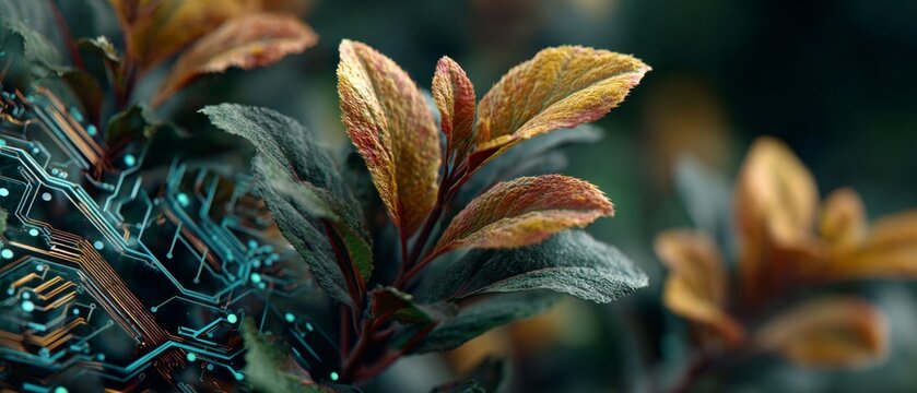 A symphony of fall: seasonal colors paint a stunning park scene. Technology future. A serene landscape: witnessing natureâ€™s beauty with colorful park foliage. Human interaction.