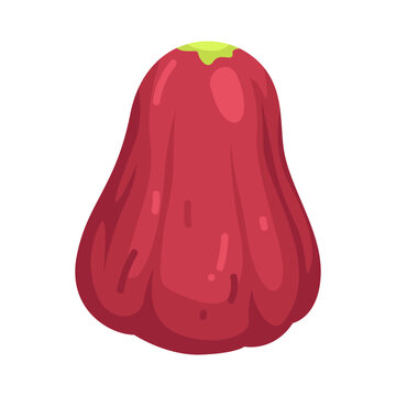 illustration of juicy red bell apple