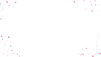 Colorful Confetti Border Background Frame Decoration