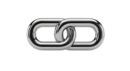 Interlocked Metal Chain Links: Strength and Connection Symbol.