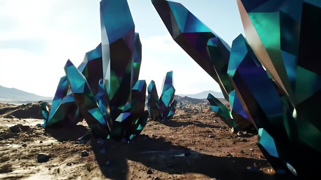 Crystal Desert Landscape.