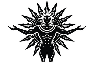 sun god vector art