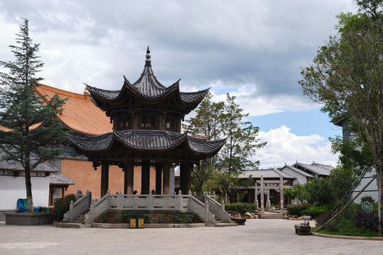 Octagonal pavilion in the ancient city