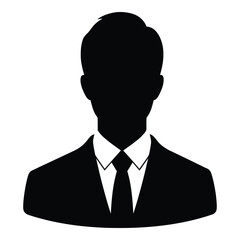 Professional business person silhouette icon representing professionalism and corporate identity silhouette