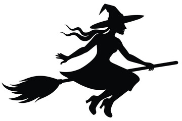 witch broom vector art