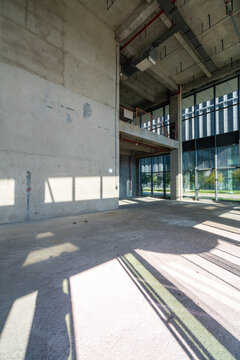 construction site building with cement material structure
