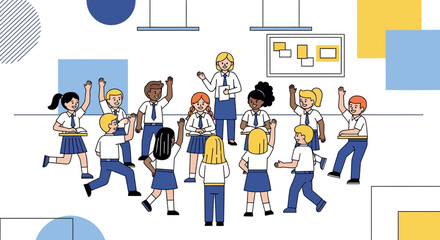 Students Actively Engaging in Classroom Instruction With Teacher in a Dynamic Environment