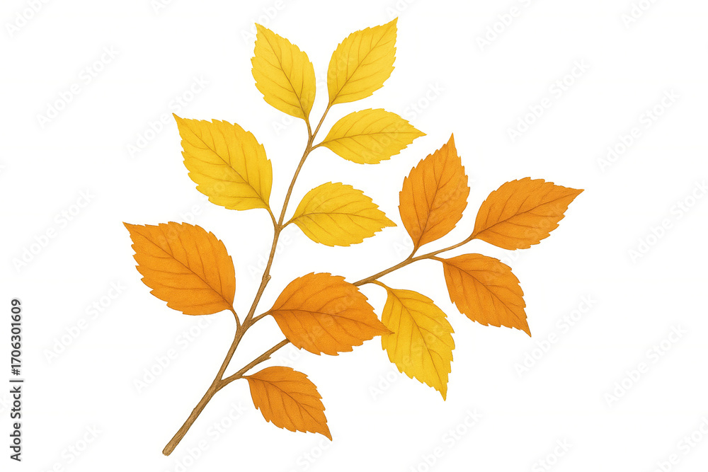 Poster autumn foliage creating multicolored pattern, showcasing seasonal transformation with vivid leaf arr