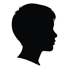 Child silhouette profile image for graphic design and projects silhouette