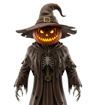 Personagem Ab&oacute;bora Assustadora de Halloween em 3D