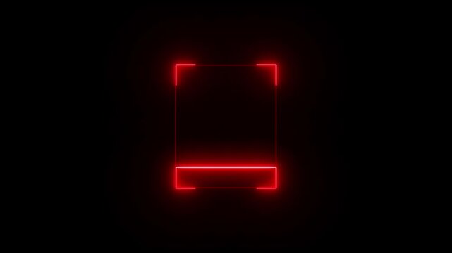 scanner icon animation isolated scanner neon shine icon animation.fingerprint biometric scanning animation. Biometric scanning animation showing neon fingerprint icon