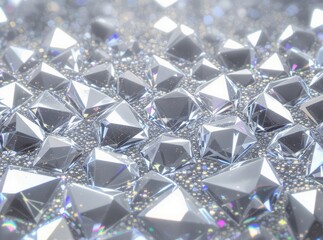 A luxurious diamond crystal background, featuring radiant transparent gemstones