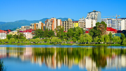 Beautiful city landscape with modern building