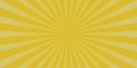 Bright yellow sunburst background with alternating light and dark stripes radiating outwards, ideal for retro designs, comic book art, and energetic visual themes